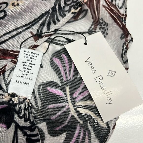 Vera Bradley Colorful Floral Rayon Soft Lightweight Scarf-Approx 72” by 26” NWT - Picture 4 of 10